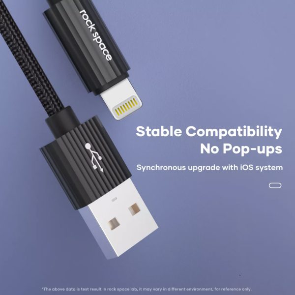 کابل تبدیل USB به لایتنینگ راک اسپیس مدل RCB0782 طول 1 متر