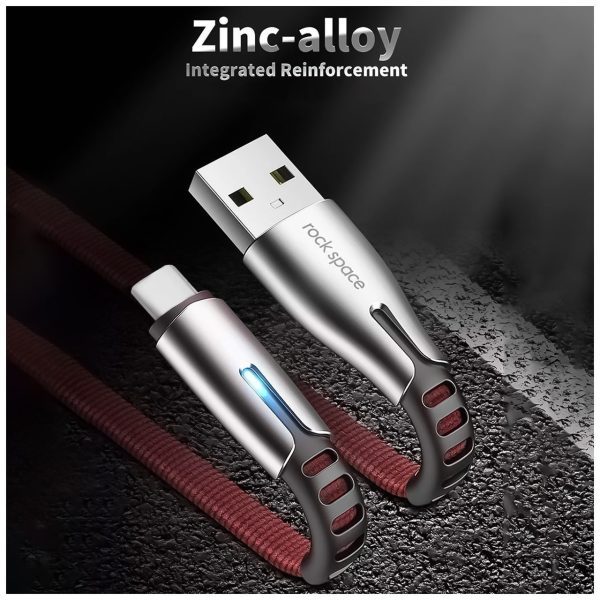 کابل تبدیل USB به USB-C راک اسپیس مدل RCB0777 طول 1.2 متر