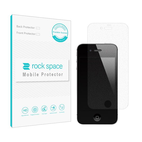 محافظ صفحه (گلس) نانو هیدروژل مات و ضد ضربه گوشی اپل iphone 4 راک اسپیس
