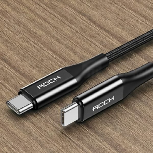 کابل تبدیل USB-C به USB-C راک مدل RCB0756 طول 1 متر