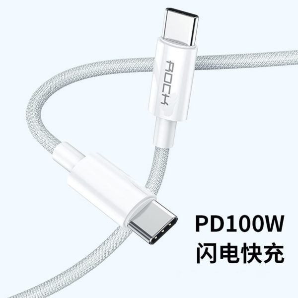 کابل تبدیل USB-C به USB-C راک مدل RCB0826 طول 1 متر