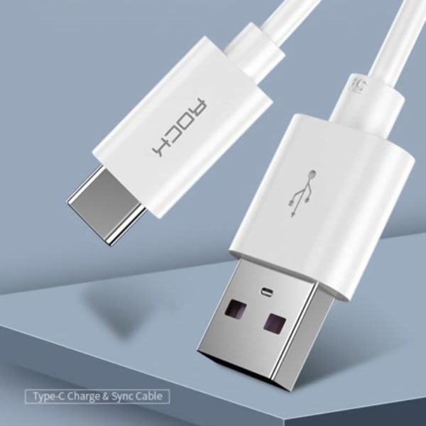 کابل تبدیل USB به USB-C راک مدل RCB0543 طول 1.5 متر بسته 2 عددی