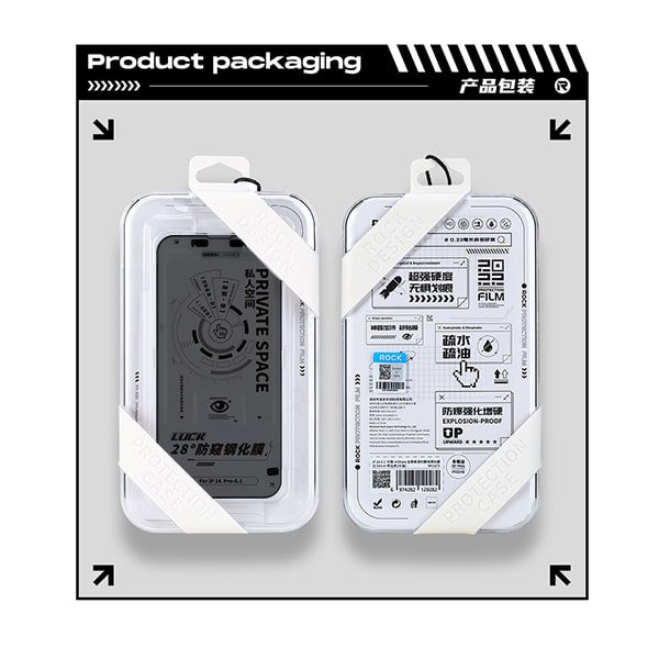 گلس محافظ صفحه نمایش پرایوسی راک مدل RPC3083 مناسب برای گوشی موبایل اپل iPhone 14 Pro Max 14 Max 13 Pro max