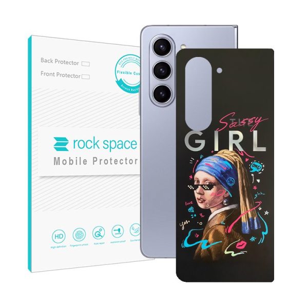 برچسب محافظ پشت گوشی سامسونگ Galaxy Z Fold5 مدل GIRL برند راک اسپیس