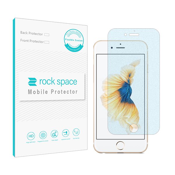 گلس اپل iPhone 6/6s مدل نانو هیدروژل مات آنتی بلو برند راک اسپیس