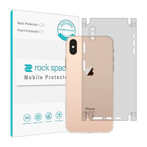 گلس محافظ پشت گوشی آیفون ip XS MAX مدل نانو هیدروژل شفاف برند راک اسپیس سایز M کد 27747