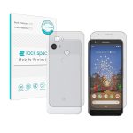 گلس محافظ صفحه نمایش و پشت گوشی گوگل Pixel 3a XL مدل نانو هیدروژل شفاف برند راک اسپیس کدSS