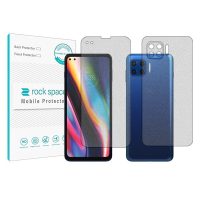 گلس محافظ صفحه نمایش و پشت گوشی موتورولا G 5G Plus مدل نانو هیدروژل مات برند راک اسپیس کد8941ss