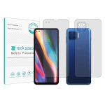 گلس محافظ صفحه نمایش و پشت گوشی موتورولا G 5G Plus مدل نانو هیدروژل شفاف برند راک اسپیس کد8941SS