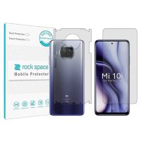 گلس محافظ صفحه نمایش و پشت گوشی شیائومی Mi 10i 5G مدل نانو هیدروژل شفاف برند راک اسپیس MS