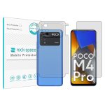 گلس محافظ صفحه نمایش و پشت گوشی شیائومی Poco M4 Pro مدل نانو هیدروژل شفاف برند راک اسپیس MS