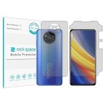 گلس محافظ صفحه نمایش و پشت گوشی شیائومی Poco X3 Pro مدل نانو هیدروژل مات برند راک اسپیس MS