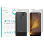 گلس محافظ صفحه نمایش و پشت گوشی شیائومی نسخه PocoPhone F1 مدل نانو هیدروژل گیمینگ برند راک اسپیس کدSS