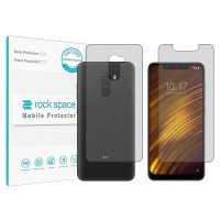 گلس محافظ صفحه نمایش و پشت گوشی شیائومی نسخه PocoPhone F1 مدل نانو هیدروژل گیمینگ برند راک اسپیس کدSS