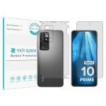 گلس محافظ صفحه نمایش و پشت گوشی شیائومی Redmi 10 Prime 2022 مدل نانو هیدروژل شفاف برند راک اسپیس MS