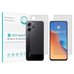 گلس محافظ صفحه نمایش و پشت گوشی شیائومی Redmi 12 مدل نانو هیدروژل شفاف برند راک اسپیس کد SS