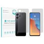 گلس محافظ صفحه نمایش و پشت گوشی شیائومی Redmi 12 مدل نانو هیدروژل مات برند راک اسپیس کدSS