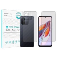 گلس محافظ صفحه نمایش و پشت گوشی شیائومی Redmi 12C مدل نانو هیدروژل شفاف برند راک اسپیس کد SS