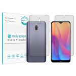 گلس محافظ صفحه نمایش و پشت گوشی شیائومی Redmi 8A Pro مدل نانو هیدروژل شفاف برند راک اسپیس کد SS