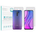 گلس محافظ صفحه نمایش و پشت گوشی شیائومی Redmi 9 Prime مدل نانو هیدروژل شفاف برند راک اسپیس کد SS