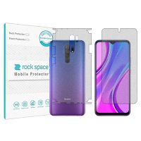 گلس محافظ صفحه نمایش و پشت گوشی شیائومی Redmi 9 Prime مدل نانو هیدروژل مات برند راک اسپیس MS