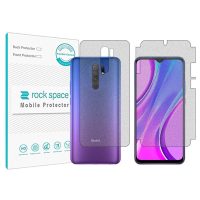 گلس محافظ صفحه نمایش و پشت گوشی شیائومی Redmi 9 Primer مدل نانو هیدروژل گیمینگ برند راک اسپیس کد MS