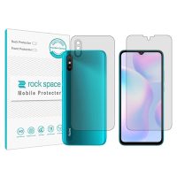 گلس محافظ صفحه نمایش و پشت گوشی شیائومی Redmi 9A مدل نانو هیدروژل شفاف برند راک اسپیس کد SS