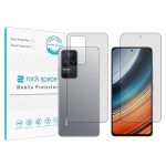 گلس محافظ صفحه نمایش و پشت گوشی شیائومی Redmi K40S مدل نانو هیدروژل شفاف برند راک اسپیس کد SS