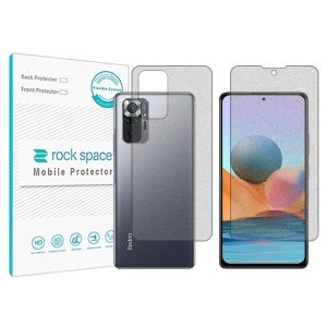 گلس محافظ صفحه نمایش و پشت گوشی شیائومی Redmi Note 10 Pro Max مدل نانو هیدروژل گیمینگ برند راک اسپیس کدSS