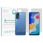 گلس محافظ صفحه نمایش و پشت گوشی شیائومی Redmi Note 11 International مدل نانو هیدروژل مات برند راک اسپیس کدSS