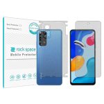 گلس محافظ صفحه نمایش و پشت گوشی شیائومی Redmi Note 11 International مدل نانو هیدروژل گیمینگ برند راک اسپیس کد MS