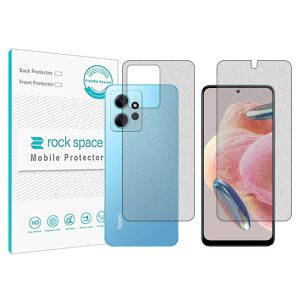 گلس محافظ صفحه نمایش و پشت گوشی شیائومی Redmi Note 12 4G مدل نانو هیدروژل گیمینگ برند راک اسپیس کدSS