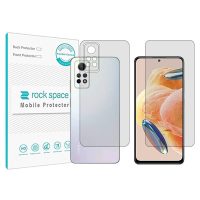 گلس محافظ صفحه نمایش و پشت گوشی شیائومی Redmi Note 12 Pro 4G مدل نانو هیدروژل شفاف برند راک اسپیس کد SS