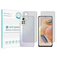 گلس محافظ صفحه نمایش و پشت گوشی شیائومی Redmi Note 12 4G Pro مدل نانو هیدروژل گیمینگ برند راک اسپیس کدSS