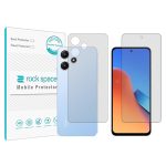 گلس محافظ صفحه نمایش و پشت گوشی شیائومی Redmi Note 12R مدل نانو هیدروژل شفاف برند راک اسپیس کد SS