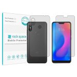 گلس محافظ صفحه نمایش و پشت گوشی شیائومی Redmi Note 6Pro مدل نانو هیدروژل شفاف برند راک اسپیس کد SS