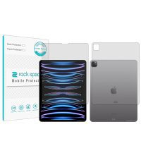 گلس صفحه نمایش و پشت تبلت آیفون iPad Pro 12.9 (2022) مدل نانو هیدروژل شفاف برند راک اسپیس کد XL