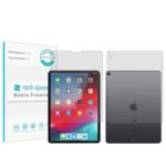 گلس صفحه نمایش و پشت تبلت اپل iPad Pro 11 (2018) مدل نانو هیدروژل شفاف برند راک اسپیس