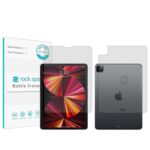 گلس صفحه نمایش و پشت تبلت اپل iPad Pro 11 (2021) مدل نانو هیدروژل شفاف برند راک اسپیس