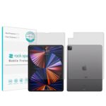 گلس صفحه نمایش و پشت تبلت اپل iPad Pro 12.9 (2021) مدل نانو هیدروژل شفاف برند راک اسپیس
