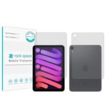 گلس صفحه نمایش و پشت تبلت اپل iPad mini (2021) مدل نانو هیدروژل شفاف برند راک اسپیس