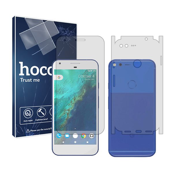 گلس صفحه نمایش و پشت گوشی گوگل Pixel XL مدل شفاف برند هوکو کد MS