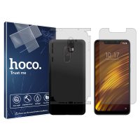 گلس صفحه نمایش و پشت گوشی شیائومی Pocophone F1 مدل شفاف برند هوکو کد MS