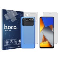 گلس صفحه نمایش و پشت گوشی شیائومی Poco M4 Pro 5G مدل شفاف برند هوکو کد SS