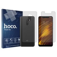 گلس صفحه نمایش و پشت گوشی شیائومی Pocophone F1 مدل شفاف برند هوکو کد SS