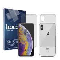 گلس صفحه نمایش و پشت گوشی اپل iPhone XS Max مدل هیدروژلی شفاف برند هوکو کد SS