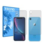 گلس صفحه نمایش و پشت گوشی اپل iPhone XR مدل هیدروژلی شفاف برند تکنو کد SS