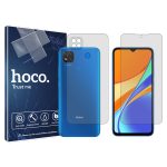 گلس صفحه نمایش و پشت گوشی Redmi 9C مدل شفاف برند هوکو کد SS