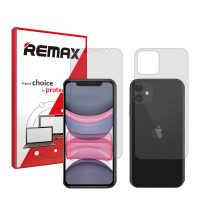 گلس صفحه نمایش و پشت گوشی اپل iPhone 11 مدل هیدروژلی شفاف برند ریمکس کد SS