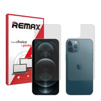 گلس صفحه نمایش و پشت گوشی اپل iPhone 12 Pro مدل هیدروژلی شفاف برند ریمکس کد SS